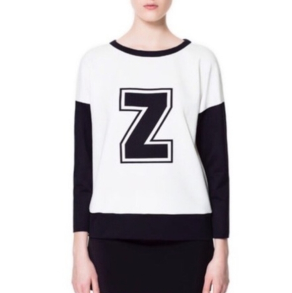ZARA | "Z" pullover crewneck sweater top - Picture 4 of 4